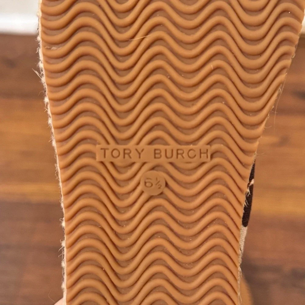 Authentic Tory Burch‎ Leopard Print Espadrille Sneakers Size 6.5 NWOB, NWOT
